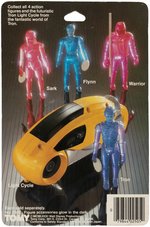TRON LOOSE FLYNN ACTION FIGURE AFA 85 NM+ AND CARDED SARK ACTION FIGURE PAIR.