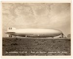 HINDENBURG AT LAKEHURST FIRST FLIGHT TO USA PRESS PHOTO.