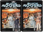 BUCK ROGERS CANADIAN MEGO LOT OF FOUR CARDED ACTION FIGURES.