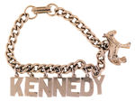 SCARCE JFK BRACELET WITH CHARM.