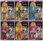 "GALAXY WARRIORS" SET OF 12 ACTION FIGURES ON CARDS.