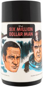"THE SIX MILLION DOLLAR MAN" METAL LUNCHBOX WITH THERMOS.