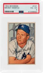 1952 BOWMAN MICKEY MANTLE #101 PSA VG-EX 4.