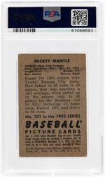 1952 BOWMAN MICKEY MANTLE #101 PSA VG-EX 4.