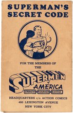 "SUPERMEN OF AMERICA" 1939 CLUB & RARE EMBLEM LOT.