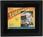 "SUPERMAN SAVES A LIFE" BOXED SAALFIELD PUZZLE FRAMED DISPLAY PAIR.