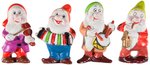 SNOW WHITE AND THE SEVEN DWARFS MUSICIAN LARGE SIZE BOXED BISQUE SET.