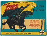 "ZORRO RIDER AND HORSE" MARX BOXED SET.
