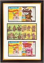 GENERAL MILLS MONSTERS "MONSTER ACTION RING" CEREAL PREMIUM ORIGINAL ART & BOX BOXES FRAMED DISPLAY.