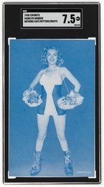 HOLLYWOOD LOVELIES EXHIBIT CARD NEAR SET WITH SGC-GRADED MARILYN MONROE CARD.