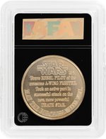 1984 KENNER STAR WARS POTF PROTOTYPE COIN A-WING PILOT LIGHT GOLD AFA 90 NM+/MINT.