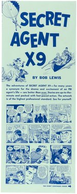 "SECRET AGENT X9" KFS COMIC STRIP PROMOTIONAL FOLDER.