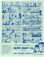 "SECRET AGENT X9" KFS COMIC STRIP PROMOTIONAL FOLDER.