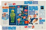POST "ALPHA-BITS" FILE COPY CEREAL BOX FLAT WITH "MYSTERY DIVER" PREMIUM OFFER.