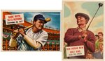 "SCOOP" TOPPS GUM CARD NEAR SET WITH BABE RUTH & BEN HOGAN.