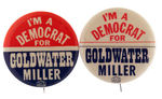 BARRY GOLDWATER DEMOCRAT BUTTONS (2).