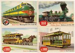 RAILS AND SAILS TOPPS GUM CARD SET.