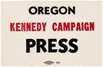 ROBERT F. KENNEDY 1968 OREGON PRIMARY "KENNEDY CAMPAIGN PRESS" STICKER.