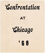 RARE YIPPIE! "CONFRONTATION AT CHICAGO '68" 1968 DEMOCRATIC NATIONAL CONVENTION STICKER.