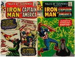 "TALES OF SUSPENSE FEATURING IRON MAN AND CAPTAIN AMERICA" COMIC LOT OF 18 ISSUES.