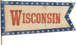 RARE "MONTANA" AND "WISCONSIN" POLITICAL CONVENTION FLAGS.