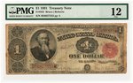 1891 $1 TREASURY NOTE PMG 12 FINE.