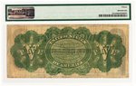 1862 $5 1862 LEGAL TENDER DEMAND NOTE PMG 15 CHOICE FINE.