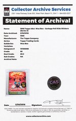 "GARBAGE PAIL KIDS 3RD SERIES" TOPPS CAS GRADED 85 FULL DISPLAY BOX.