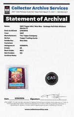 "GARBAGE PAIL KIDS 7TH SERIES" TOPPS CAS GRADED 85 FULL DISPLAY BOX.