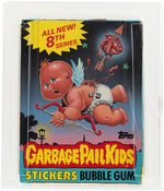 "GARBAGE PAIL KIDS 8TH SERIES" TOPPS CAS GRADED 85+ FULL DISPLAY BOX.