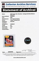 "GARBAGE PAIL KIDS 8TH SERIES" TOPPS CAS GRADED 85+ FULL DISPLAY BOX.