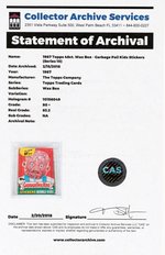 "GARBAGE PAIL KIDS 10TH SERIES" TOPPS CAS GRADED 80+ FULL DISPLAY BOX.