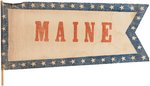 RARE "PENNSYLVANIA" AND "MAINE" POLITICAL CONVENTION FLAGS.