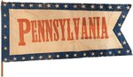 RARE "PENNSYLVANIA" AND "MAINE" POLITICAL CONVENTION FLAGS.