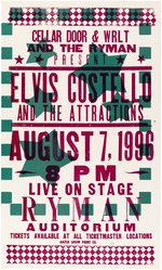 BECK, TRAGICALLY HIP, PRIMUS AND ELVIS COSTELLO NASHVILLE, TN CONCERT POSTERS BY HATCH SHOW PRINT.