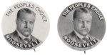 ROOSEVELT 1912 "THE PEOPLE'S CHOICE" PORTRAIT BUTTON PAIR.