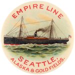 KLONDIKE GOLD RUSH C. 1899 ADVERTISING MIRROR FROM SEATTLE STEAMSHIP CO.