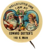 SANTA & YOUNG GIRL ON CANDLESTICK TELEPHONES WITH FIRST SEEN ISSUER'S NAME.