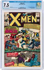 "X-MEN" #9 JANUARY 1965 CGC 7.5 VF- (FIRST X-MEN AND AVENGERS MEETING).