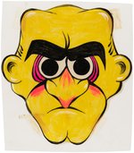 COLLEGEVILLE SIMON BAR SINISTER FROM "UNDERDOG" HALLOWEEN MASK PROTOTYPE ORIGINAL ART.