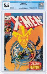 "X-MEN" #58 JULY 1969 CGC 5.5 FINE- (FIRST HAVOK IN COSTUME).