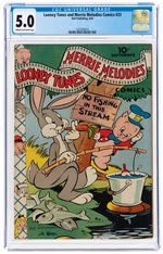 "LOONEY TUNES AND MERRIE MELODIES COMICS" #23 SEPTEMBER 1943 CGC 5.0 VG/FINE.