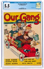 "OUR GANG COMICS" #4 MARCH-APRIL 1943 CGC 5.5 FINE-.