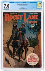 "ROCKY LANE WESTERN" #4 AUGUST 1949 CGC 7.0 FINE/VF CROWLEY PEDIGREE.