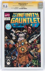 "INFINITY GAUNTLET" #1 JULY 1991 CGC 9.6 NM+ - SIGNATURE SERIES WITH SKETCH.