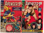 "AVENGERS" MID-1960s COMIC ISSUES #31-42.