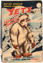 MARX "YETI - THE ABOMINABLE SNOW MAN" BOXED BATTERY-OPERATED REMOTE CONTROL TOY.