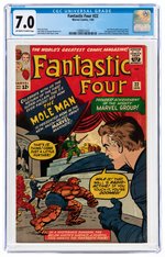 "FANTASTIC FOUR" #22 JANUARY 1964 CGC 7.0 FINE/VF.