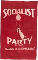 RARE "SOCIALIST PARTY USA" 1930S LABOR HALL BANNER.