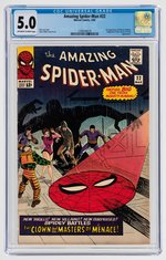 "AMAZING SPIDER-MAN" #22 MARCH 1965 CGC 5.0 VG/FINE.